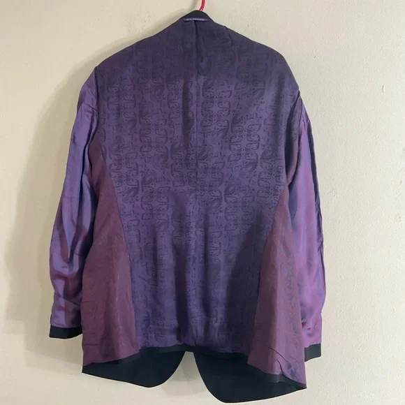 Ted Baker London Endurance Blazer Wool Signature Purple Paisley Lining Size 42R - Picture 5 of 12